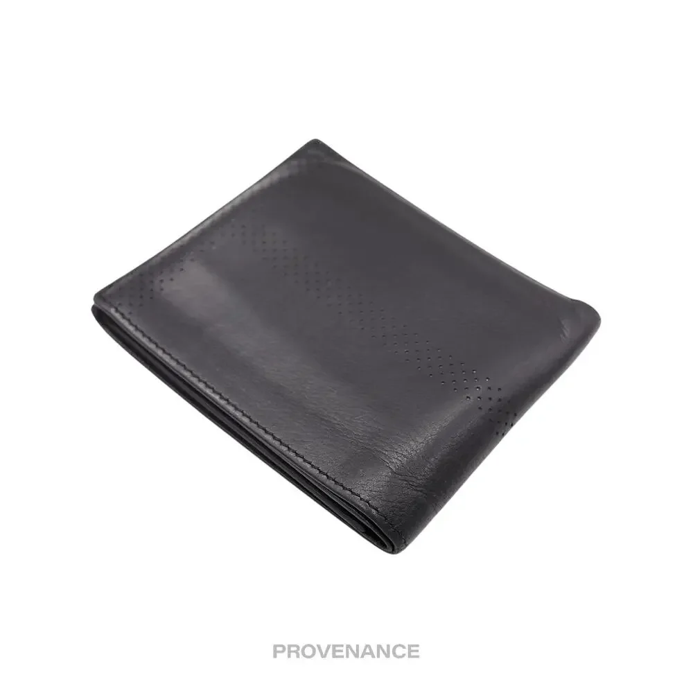 🔴 Hermès 8CC Bifold Wallet - Black Perforated H